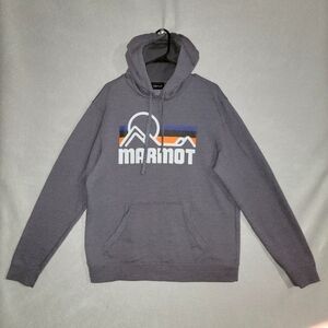 Marmot Mens Gray Coastal Hiking Hoodie Sweatshirt Size Large